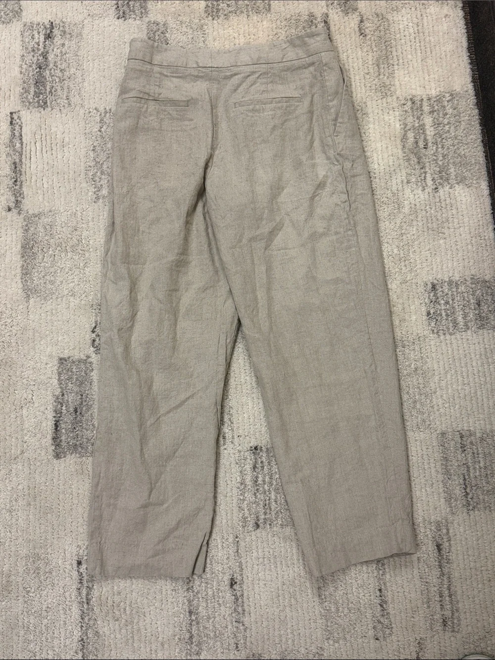 Zara Neutral Beige Linen Pants